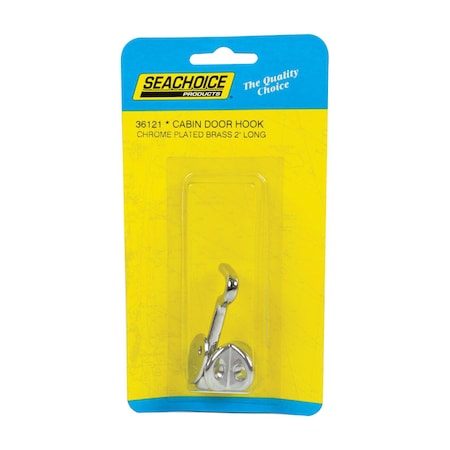 Seachoice Seachoice Chrome-Plated Brass 2 in. L Cabin Door Hook 1 pk 36121